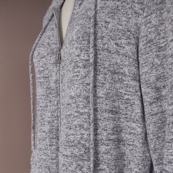 Free Loader Heather Gray Long Sleeve Full Zip Hoodie Sweatshirt - MEDIUM - Picture 3 of 8